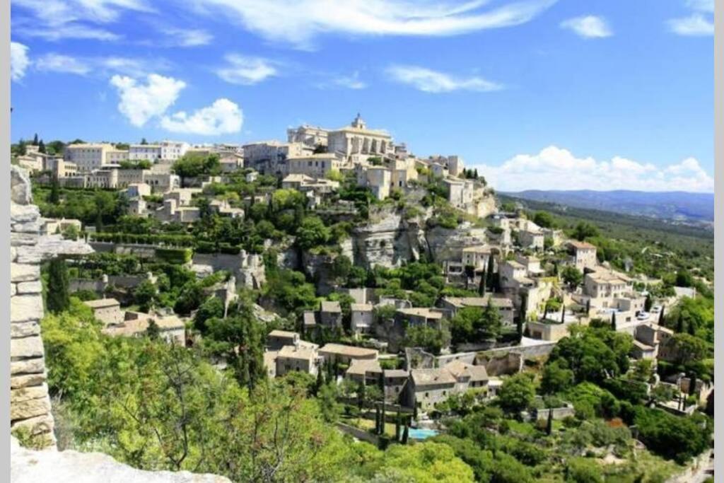 Vue Panoramique Sur Le Chateau,Montagne Et Grottes Fontaine-de-Vaucluse Bagian luar foto